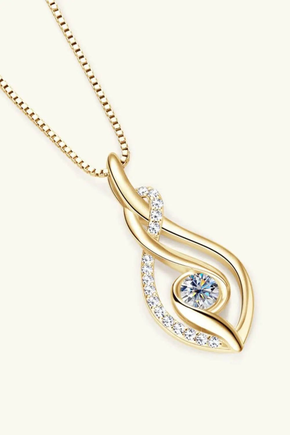 Elegant Moissanite Silver Necklace - Love Salve